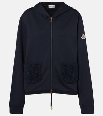 Moncler Cotton-blend zip-up hoodie