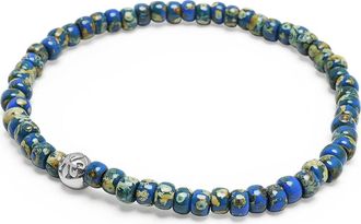 Nialaya Blue Lapis Japanese Miyuki Bead Wristband at Nordstrom, Size X-Large