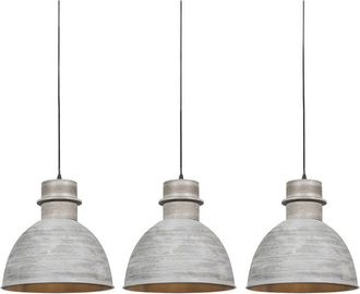 QAZQA Lampada a sospensione dory - rustico - Acciaio - Grigio - Tondo Max. 3 x Watt - Qazqa