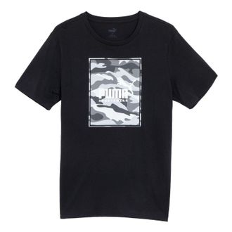 Puma Box Logo Camo Lifestyle T-shirt Black 683438-01