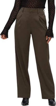 Ibana Phiene Wijde Broek - Dames - Wijde Broeken - Bruin - XS - Broeken