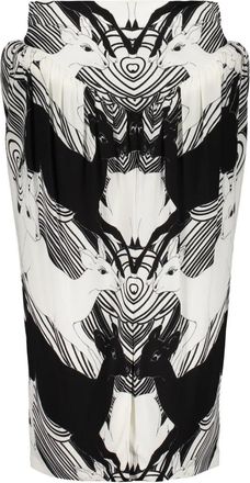 Burberry Midi-rok met patroon en splitjes - Dames - Midirokken - Veelkleurig - 3XS - Polyester - Rokken