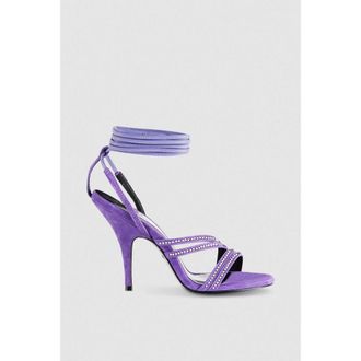 Patrizia Pepe Silver Goatskin Stiletto Heel Womens Sandals