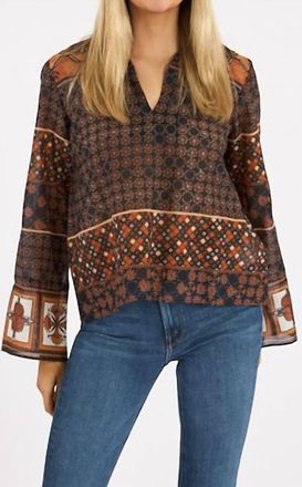 Cleobella Moira Long Sleeve Blouse In Zocalo Print