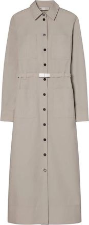 Tory Burch Cotton Camp Dress - Dames - Shirt Kleedjes - Grijs - XS - Katoen - Kleedjes