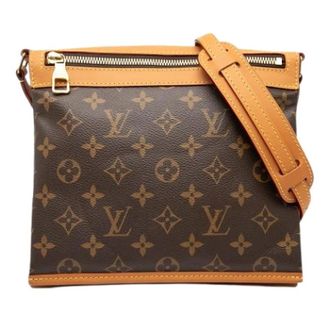 Louis Vuitton Pre-owned Saumur Messenger PM - Dames - Pre-owned - Bruin - Maat: ONE Size Leer