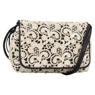 Chanel Pre-owned Cross Body Bags, female, White, Size: ONE SIZE Pre-owned Leather Cross Body Bag