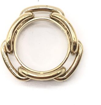 Herm&egrave;s Gold-Plated Scarf Ring Womens Accessory (Pre-Owned)