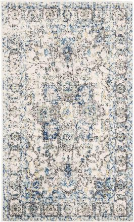 Safavieh Alfombra tradicional de polipropileno gris/blanco, 122 x 183 cm