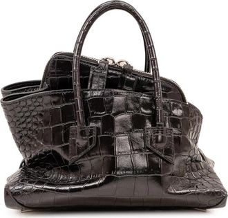 The Attico La Passeggiata Mini - Dames - Handtassen - Zwart - ONE Size - Leer - Tassen