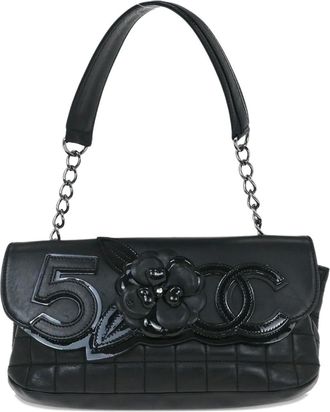 Chanel Borsa a spalla N&ordm;5 Choco Bar Cam&eacute;lia 2007 - Nero