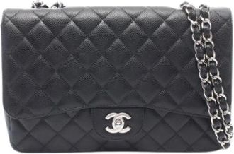 Chanel Pre-owned Vintage Shoulder Bag - Dames - Vintage Schoudertas - Zwart - ONE Size - Leer - Vintage