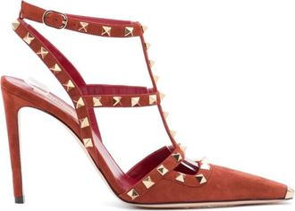 Valentino Garavani Orange Studded Pumps