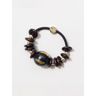 By Lilla Limo Capsule Bracelet Hairtie in Black And Gold at Nordstrom