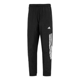 adidas Mens adidas Stripe Logo Bundle Feet Woven Sports Pants/Trousers/Joggers Black HK2143