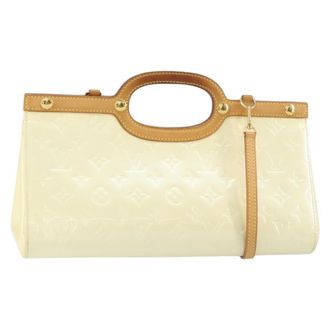Louis Vuitton Roxbury Drive Handbag Monogram Vernis Beige Patent_Leather Handbag (Pre-Owned)