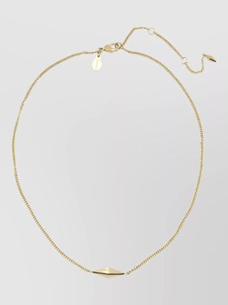 Jimmy Choo London brass fine chain necklace