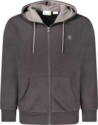 Timberland Zwarte Katoenen Trui - Heren - Vesten met rits - Grijs - S - Katoen - Hoodies & sweatvesten