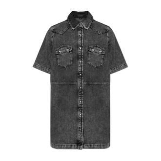 AllSaints Shirt Dresses, female, Gray, Size: 2XS Rock Denim Mini Dress