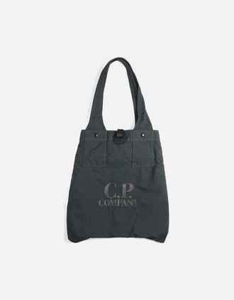 C.P. Company Mens CP Company Smoked Pearl Twill Left Hand Logo Bag - Grey