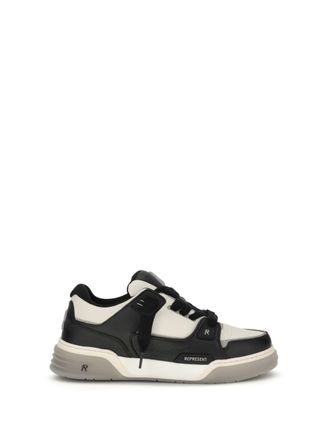 Represent Mens Studio Sneakers Black-Vintage White Upper Calf Leather Bos Taurus Trainers Black/vintage