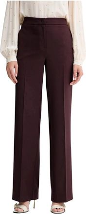 Twinset Wijde Broek - Dames - Wijde Broeken - Paars - L - Wol - Broeken