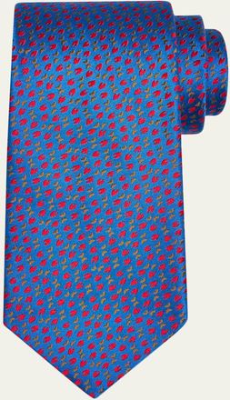 Charvet Mens Petite Crescent Silk Tie