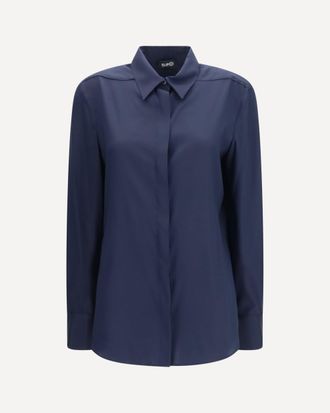 Ella Silk Shirt with back gathering Female 46