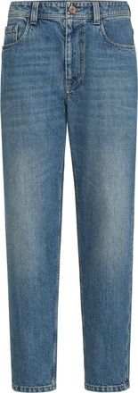 Brunello Cucinelli Baggy Tapered trousers in Denim at Nordstrom, Size 36 It