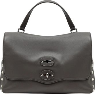 Zanellato Postina Baby Bag - Dames - Handtassen - Grijs - ONE Size - Leer - Tassen