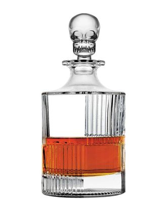 Godinger Skull Round Whiskey Decanter