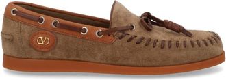Valentino Garavani Brown Suede Loafers