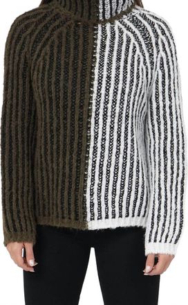 Love Token Aubrie Turtleneck Sweater In Olive