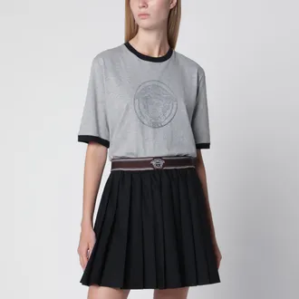 Versace Cotton Jersey T-Shirt with Printed Logo