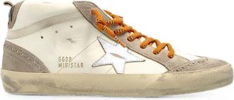 Golden Goose Mid Star Suede Toe And Spur Leather Upper Laminated Star Cotton Wave