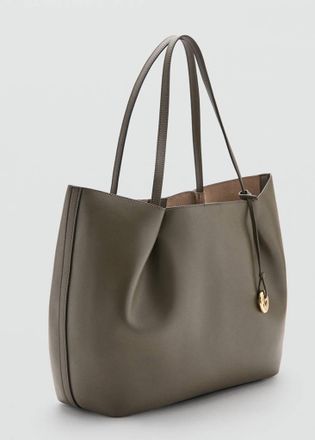 Mango Borsa shopper grande kaki - Donna - Taglia unica - MANGO