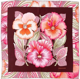 Ferragamo Brezza Print Silk Scarf