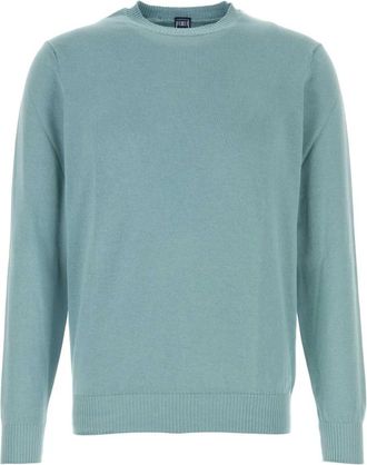 Fedeli Katoenen trui met ronde hals - Heren - Ronde hals truien - Blauw - 2XL - Katoen - Truien & Vesten