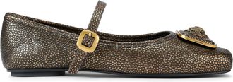 Kurt Geiger Womens Leather Pimlico Ballerina Ballet Flats - Bronze - Size UK 7