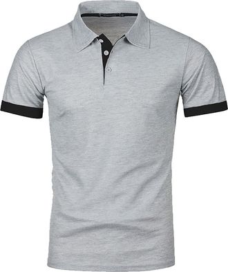 Generic No Giraffe Embroidery Golf Polo Shirts Men - Office Work Tennis T-Shirt Casual Polo T-Shirt Button Front Plain Polo Shirt Summer Short Sleeve Polo Top