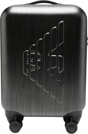 Emporio Armani Equipaje de Mano con Logo en Relieve - Suitcases - Hombre - Gris - ONE SIZE