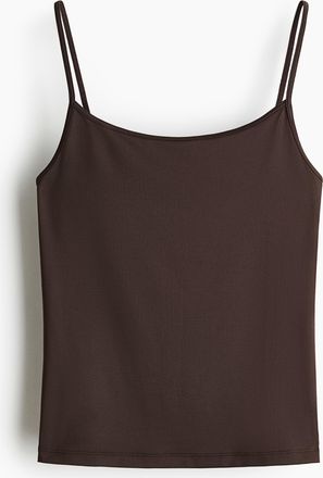 H&M Jersey strappy top - Dunkelbraun