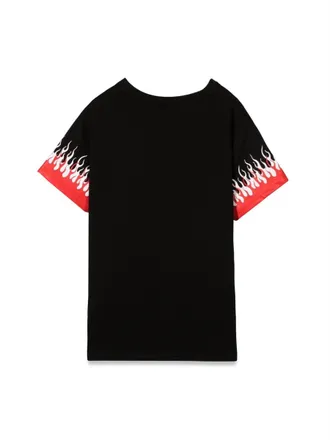 Vision Of Super Double Flame Cotton T-Shirt - Black