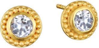 Satya Jewelry Insightful Spirit White Topaz Stud Earrings