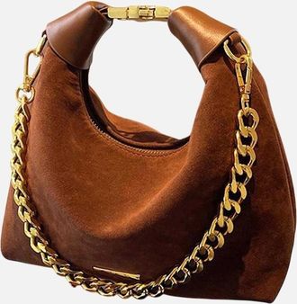XY London Womens XY London Womens/Ladies Livvy Faux Suede Detachable Chain Handbag - Brown - Size: ONE size