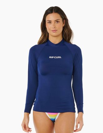 Rip Curl Womens Rip Curl Womens Classic Surf Long Sleeve Rash Vest - Navy - Size: 18/16