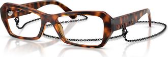 Vogue Eyewear 54mm Butterfly optical glasses in Brown at Nordstrom