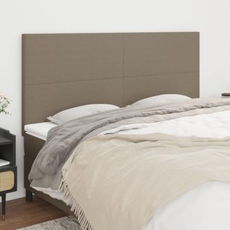 vidaXL Cabeceros 4 Unidades De Tela Gris Taupe 100x5x78/88 Cm Vidaxl