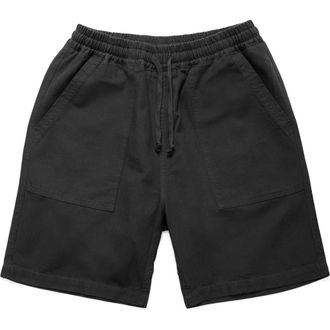Service Works Classic Cotton Poplin Drawstring Chef Shorts in Black at Nordstrom, Size Xx-Large
