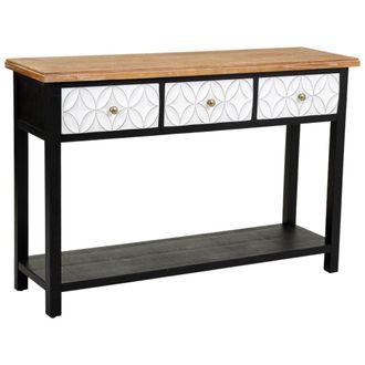 Wanderlust Deco Recibidorde madera con 3 cajones 120x40x81